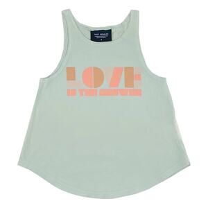 Tiny Whales Love is the Answer Graphic Tank Top Size 12/14 Kids New 100% Cotton